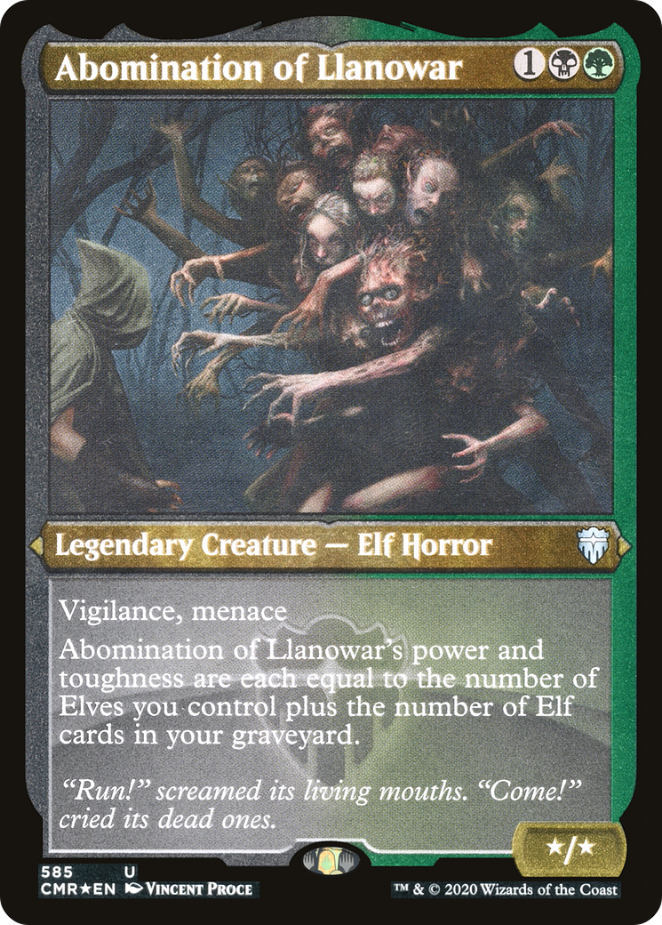 Abomination of Llanowar (Etched) [Commander Legends]