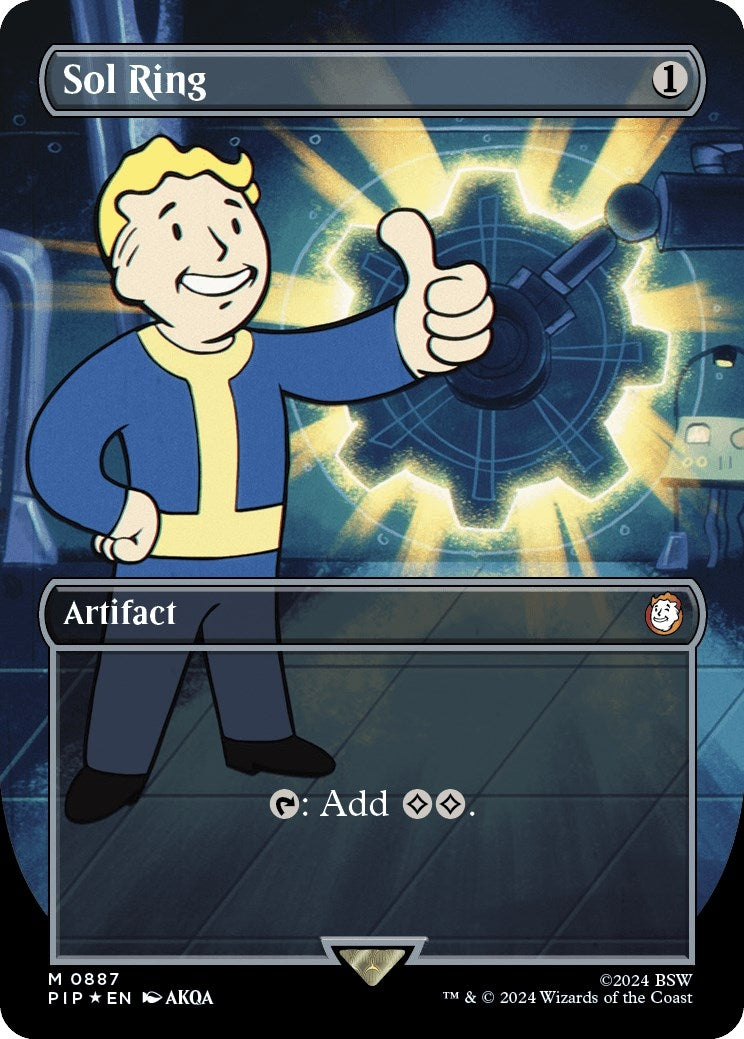 Sol Ring (Borderless) (Surge Foil) (887) (PIP)