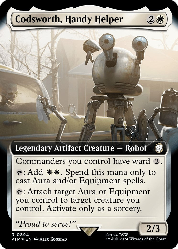 Codsworth, Handy Helper (Extended Art) (Surge Foil) (894) (PIP)