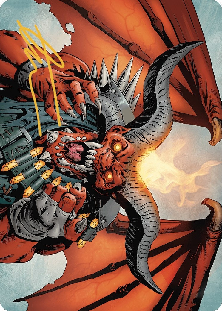 Image for Rakdos, the Muscle Art Card (Gold-Stamped Signature) (53) - Magic: The Gathering