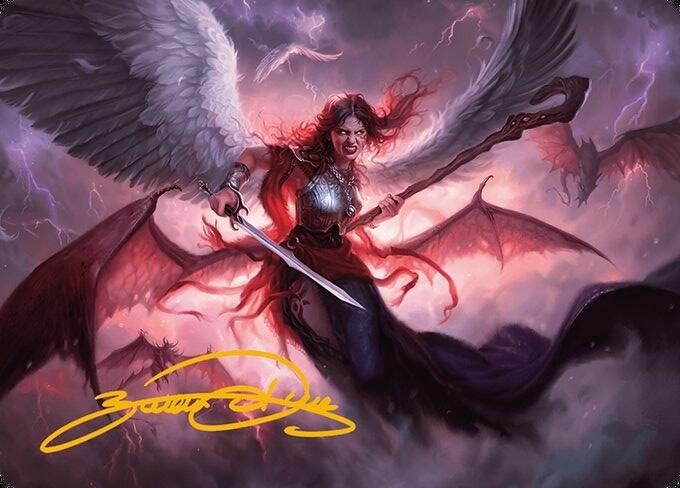 Image for Kaalia of the Vast Art Card (Gold-Stamped Signature) (22) - Magic: The Gathering