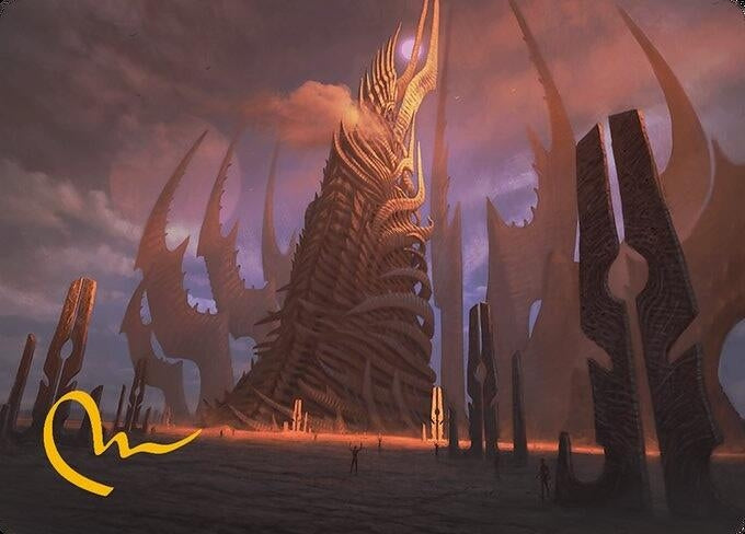 Image for Phyrexian Tower Art Card (Gold-Stamped Signature) (23) - Magic: The Gathering