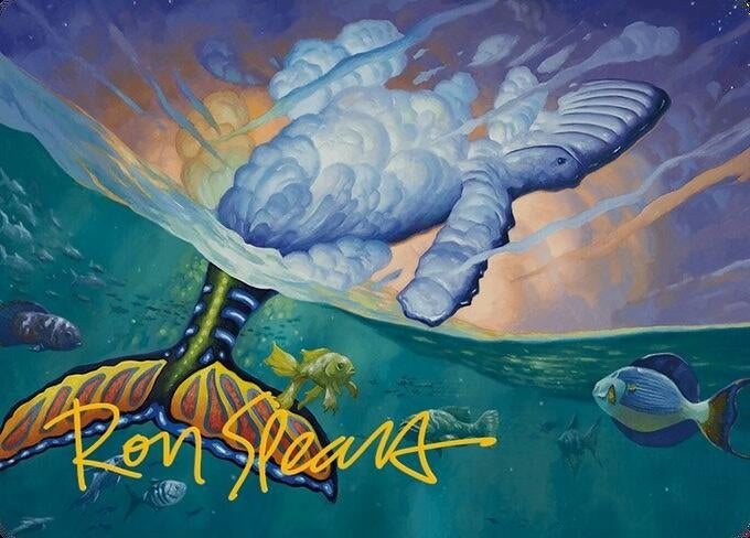 Image for Dreamtide Whale Art Card (Gold-Stamped Signature) (2) - Magic: The Gathering