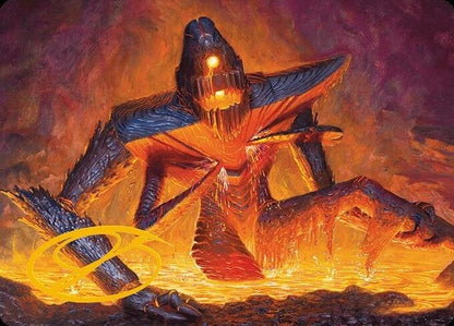 Image for Molten Gatekeeper Art Card (Gold-Stamped Signature) (5) - Magic: The Gathering
