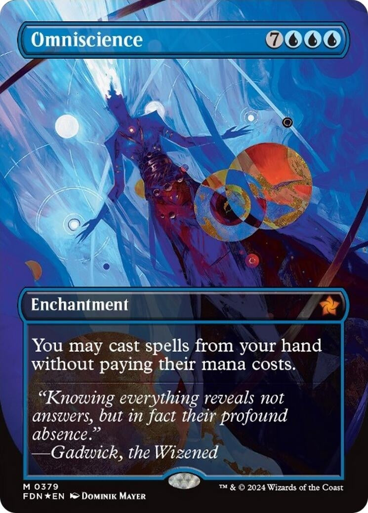 Omniscience (Borderless) (Mana Foil) (379) (FDN)