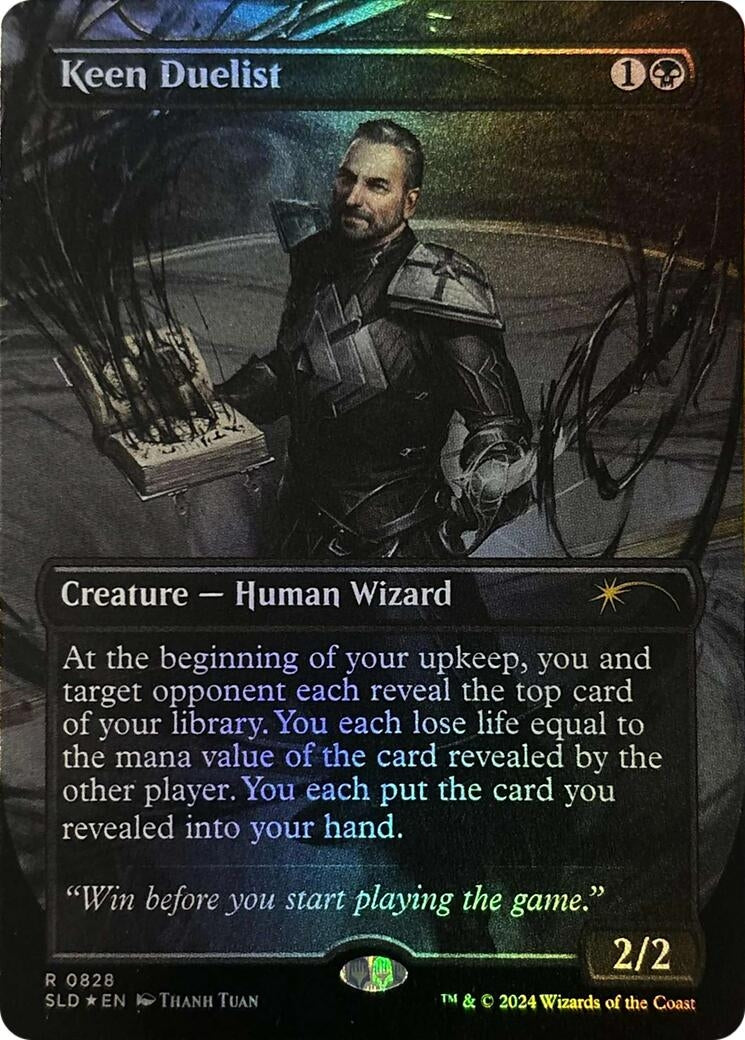 Keen Duelist (Rainbow Foil) (828) (SLD)