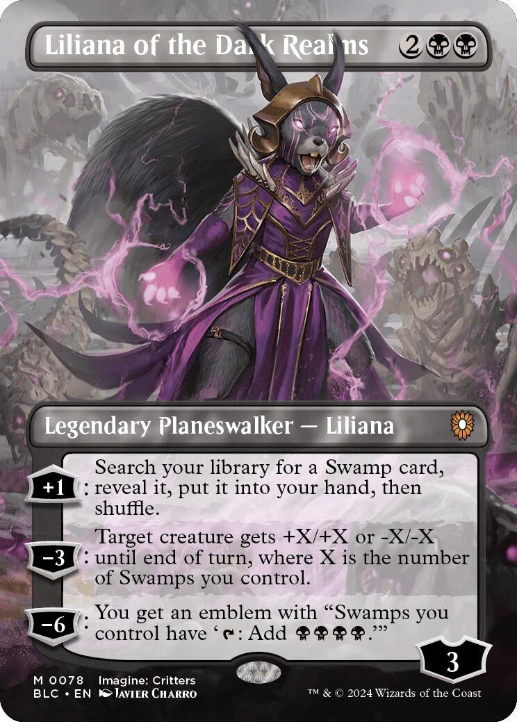 Liliana of the Dark Realms (Borderless) (78) (BLC)