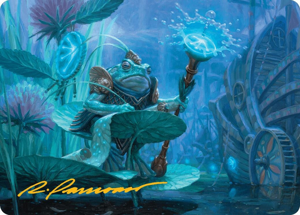 Image for Dour Port-Mage Art Card (Gold-Stamped Signature) (5) - Magic: The Gathering