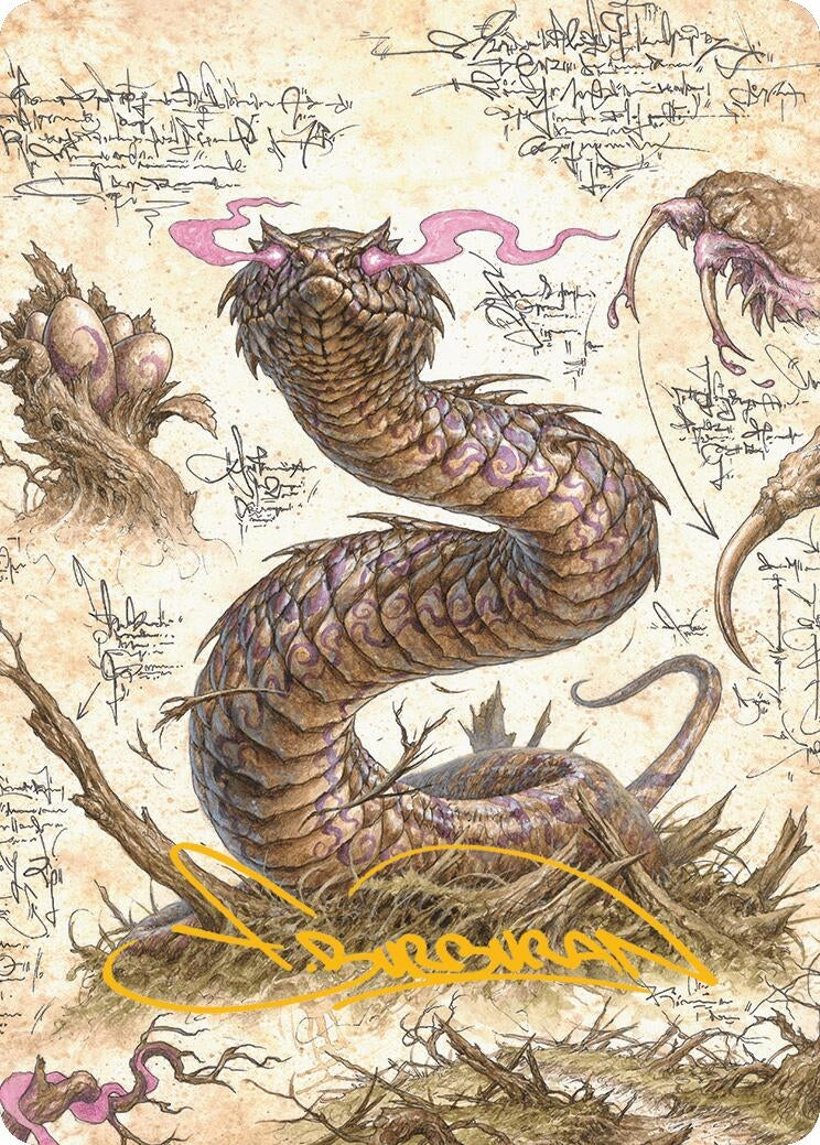 Image for Rottenmouth Viper Art Card (Gold-Stamped Signature) (36) - Magic: The Gathering