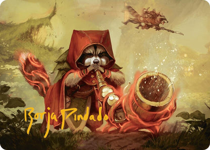 Image for Raccoon Rallier Art Card (Gold-Stamped Signature) (20) - Magic: The Gathering