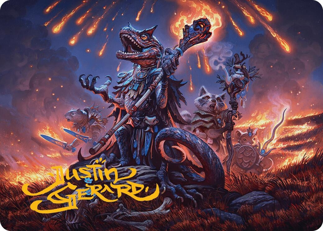 Image for Valley Flamecaller Art Card (Gold-Stamped Signature) (21) - Magic: The Gathering