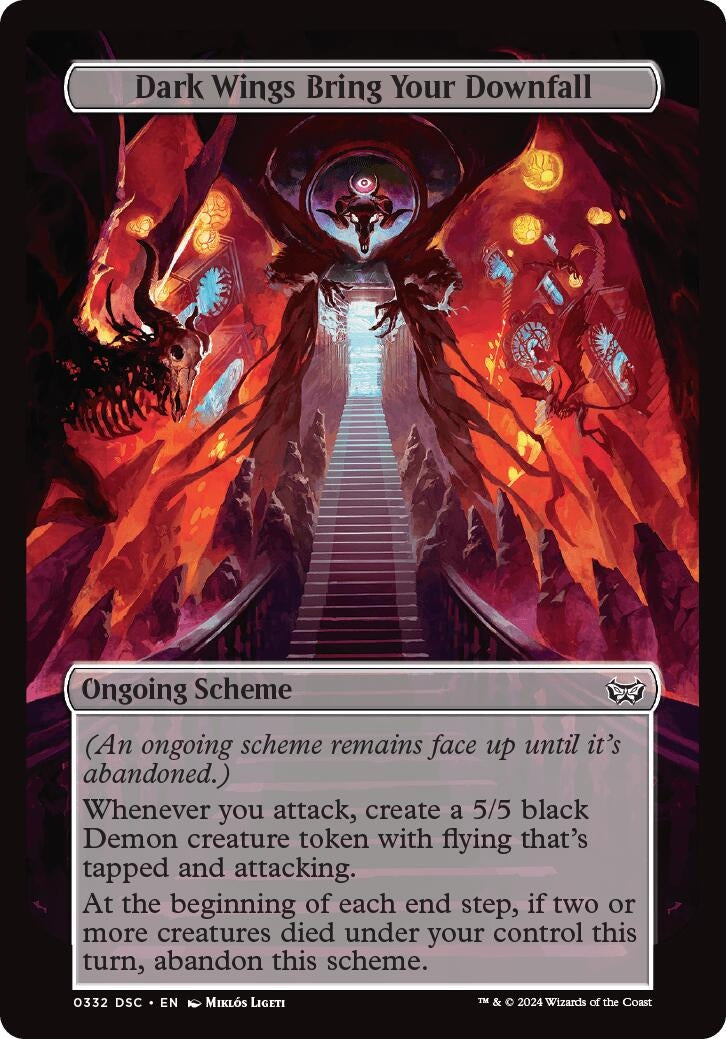 Image for Dark Wings Bring Your Downfall (Full Art) (332) - Magic: The Gathering