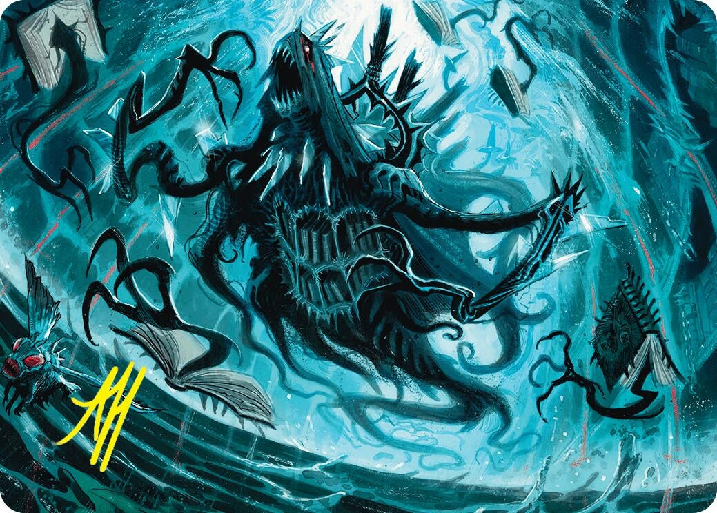Image for Overlord of the Floodpits Art Card (Gold-Stamped Signature) (4) - Magic: The Gathering