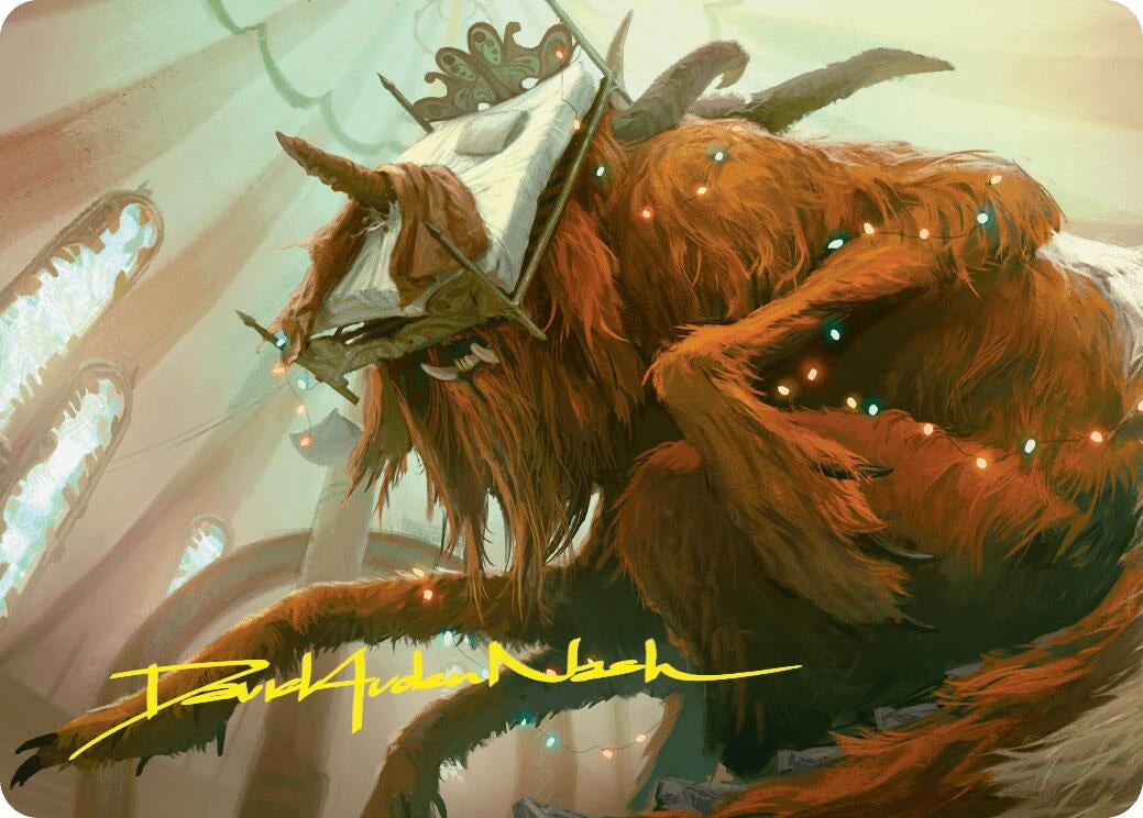 Image for Bedhead Beastie Art Card (Gold-Stamped Signature) (11) - Magic: The Gathering
