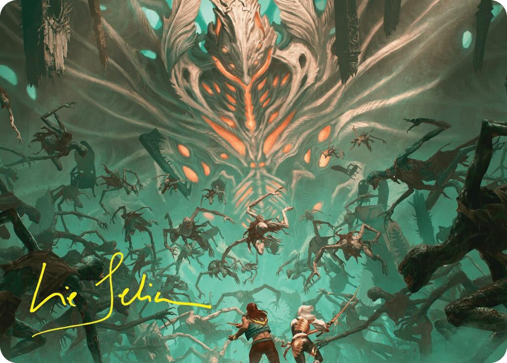 Image for Valgavoth's Onslaught Art Card (Gold-Stamped Signature) (16) - Magic: The Gathering