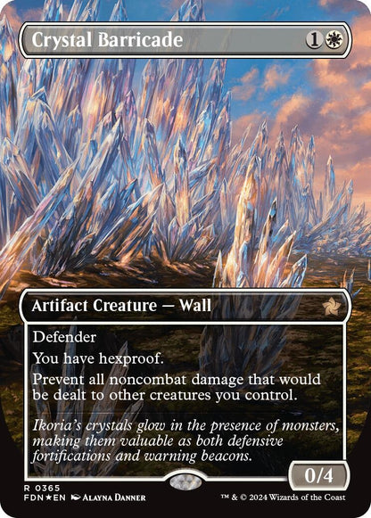 Crystal Barricade (Borderless) (Mana Foil) (365) (FDN)