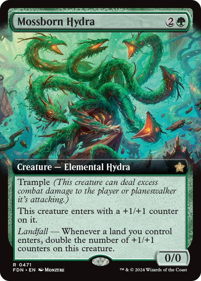 Mossborn Hydra (Extended Art) (471) (FDN)