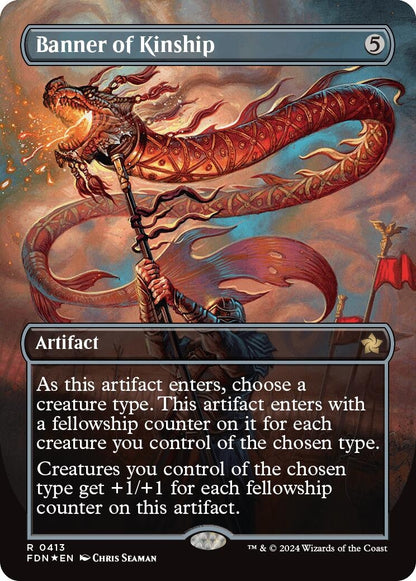 Banner of Kinship (Borderless) (Mana Foil) (413) (FDN)