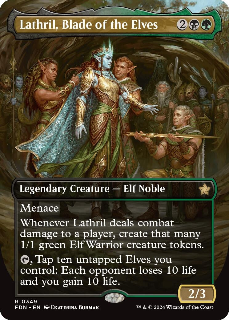 Lathril, Blade of the Elves (Borderless) (349) (FDN)