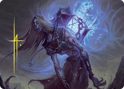 Image for Soul-Shackled Zombie Art Card (9/54) (Gold-Stamped Signature) (9) - Magic: The Gathering