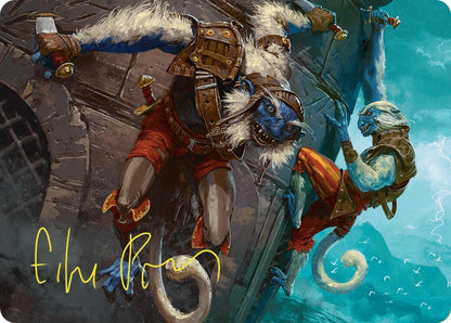 Image for Goblin Boarders Art Card (11/54) (Gold-Stamped Signature) (11) - Magic: The Gathering