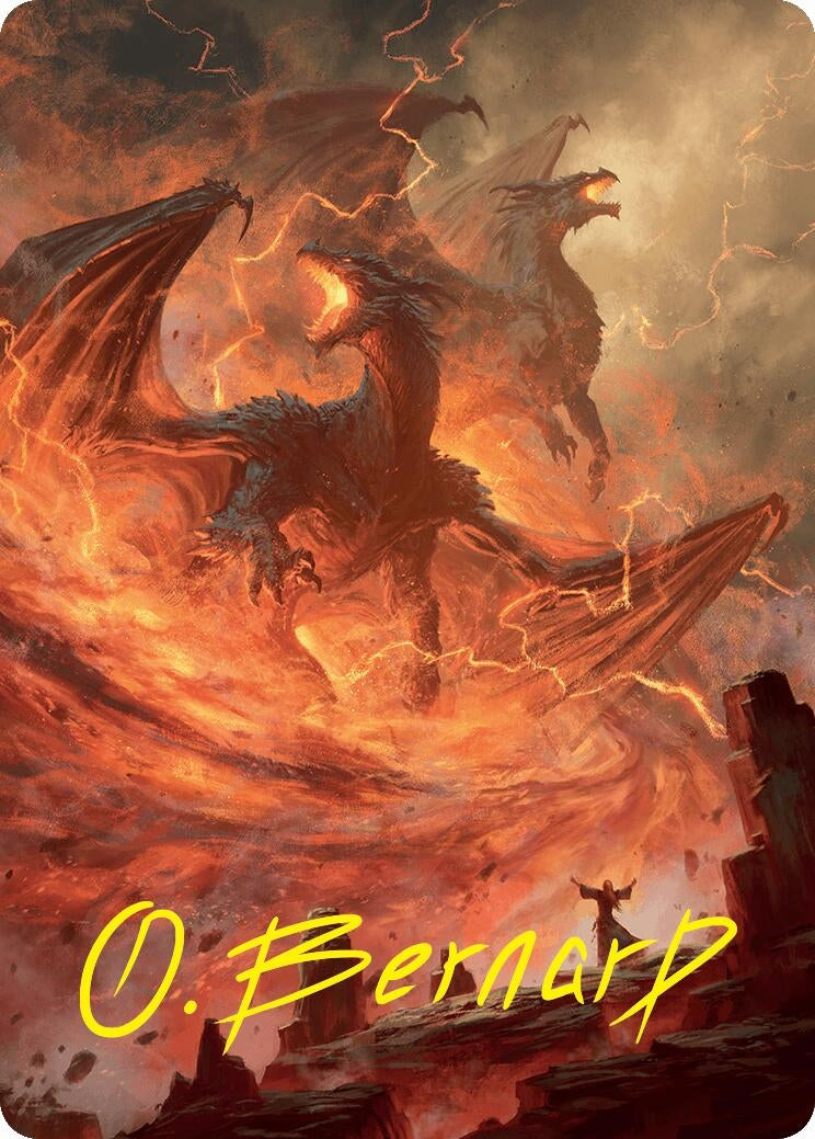 Image for Rite of the Dragoncaller Art Card (38/54) (Gold-Stamped Signature) (38) - Magic: The Gathering