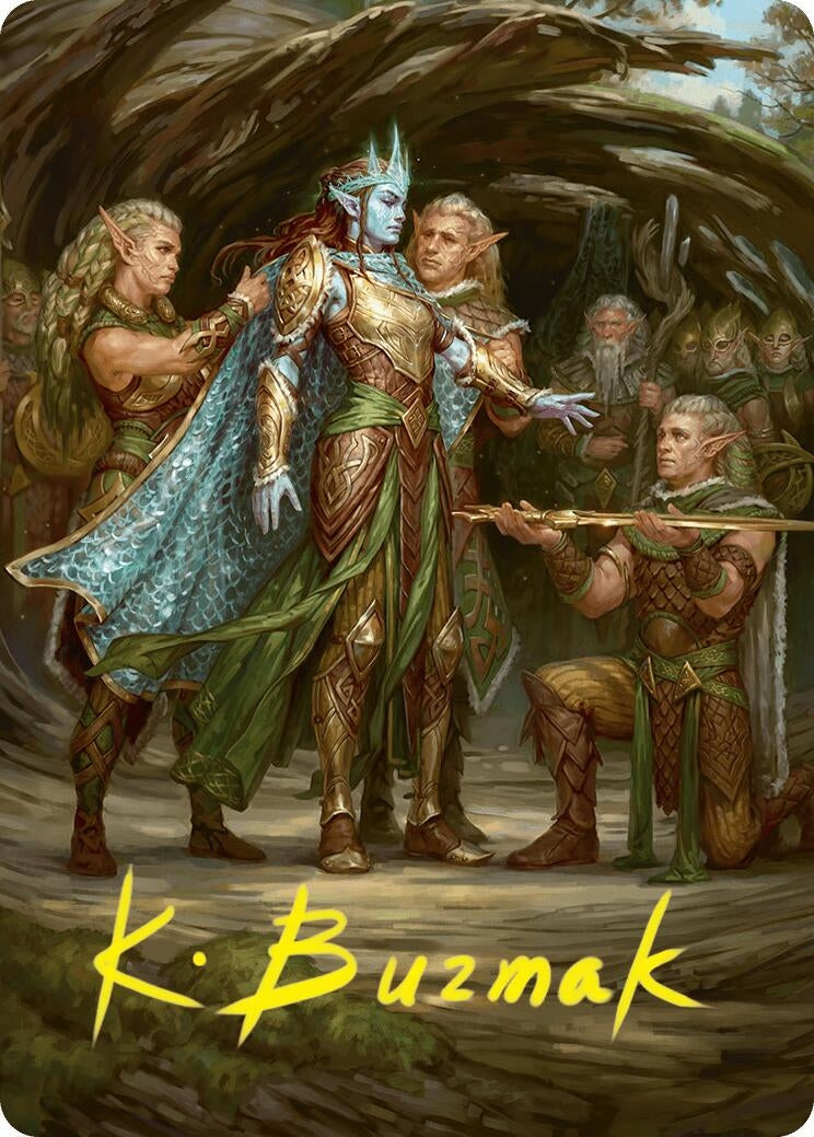 Image for Lathril, Blade of the Elves Art Card (48/54) (Gold-Stamped Signature) (48) - Magic: The Gathering