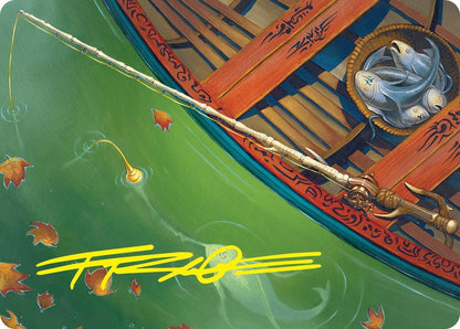 Image for Fishing Pole Art Card (18/54) (Gold-Stamped Signature) (18) - Magic: The Gathering