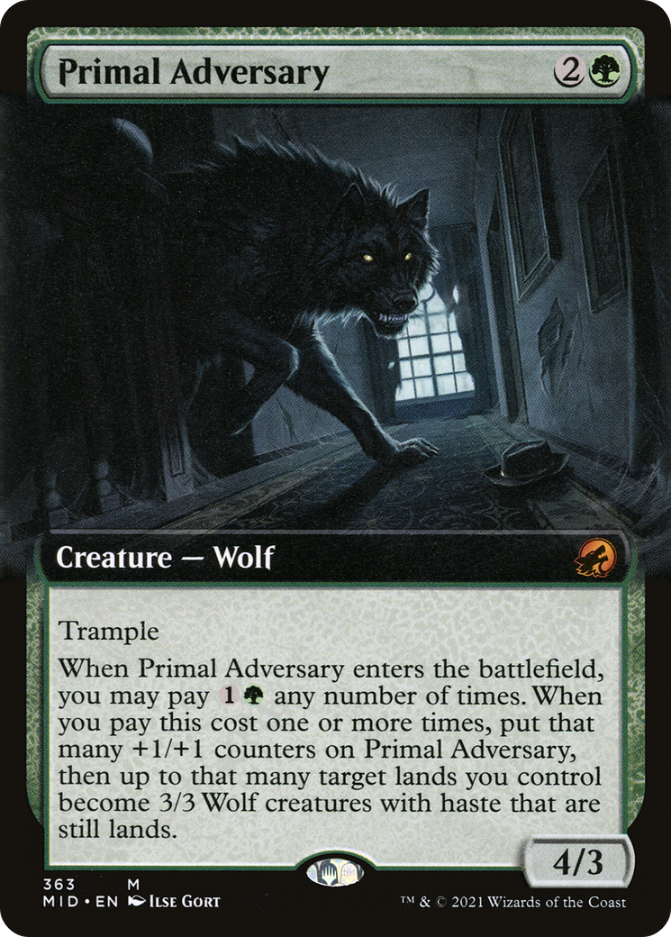 Primal Adversary (Extended Art) [Innistrad: Midnight Hunt]