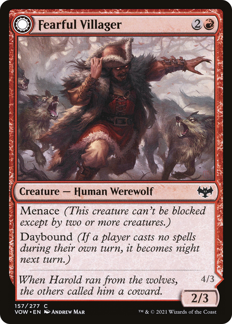 Fearful Villager // Fearsome Werewolf [Innistrad: Crimson Vow]