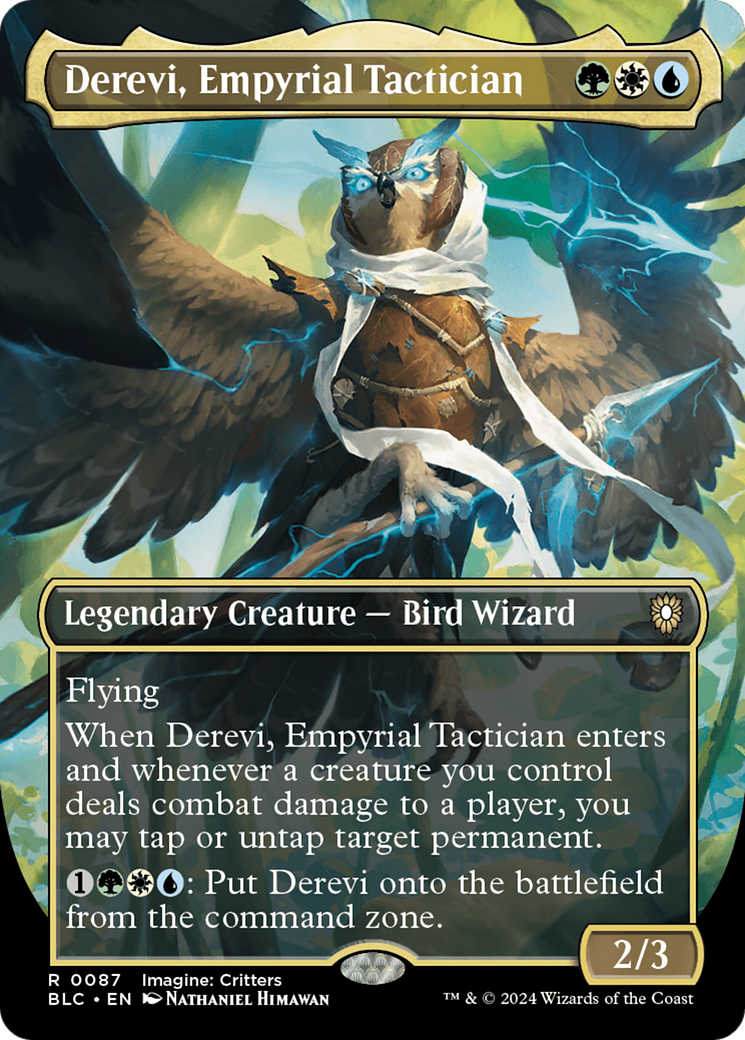 Derevi, Empyrial Tactician (Borderless) [Bloomburrow Commander]