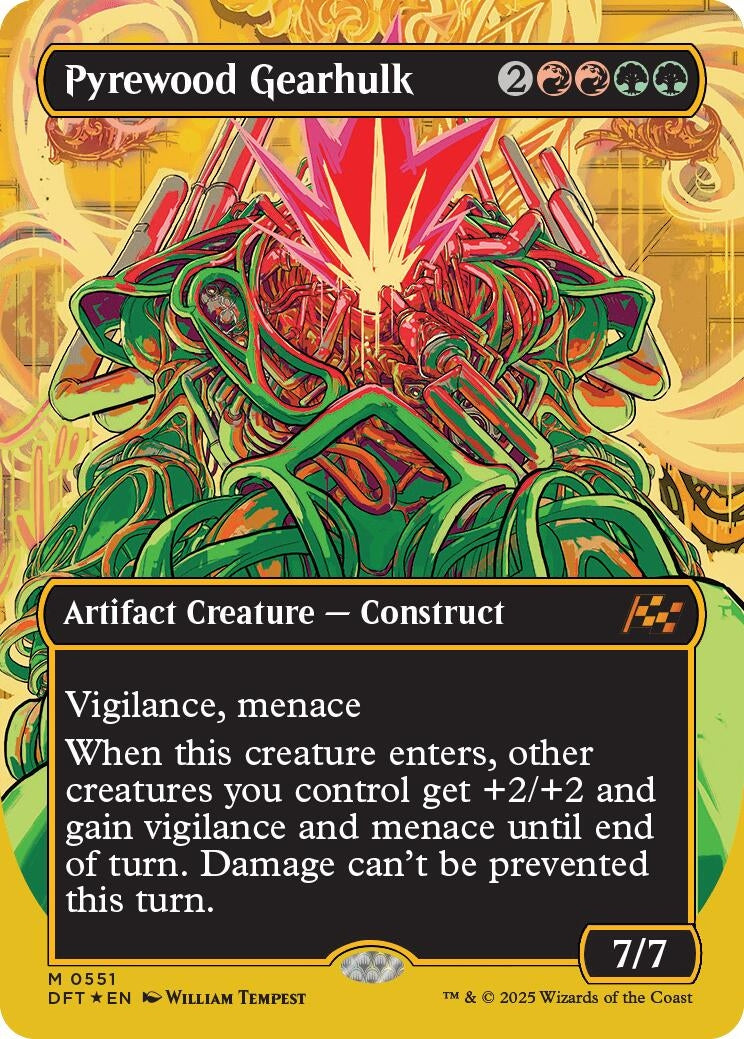 Image for Pyrewood Gearhulk (Borderless) (First-Place Foil) (551) - Magic: The Gathering