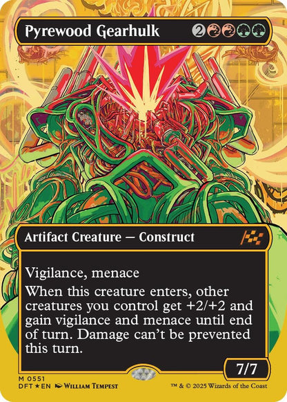 Image for Pyrewood Gearhulk (Borderless) (First-Place Foil) (551) - Magic: The Gathering