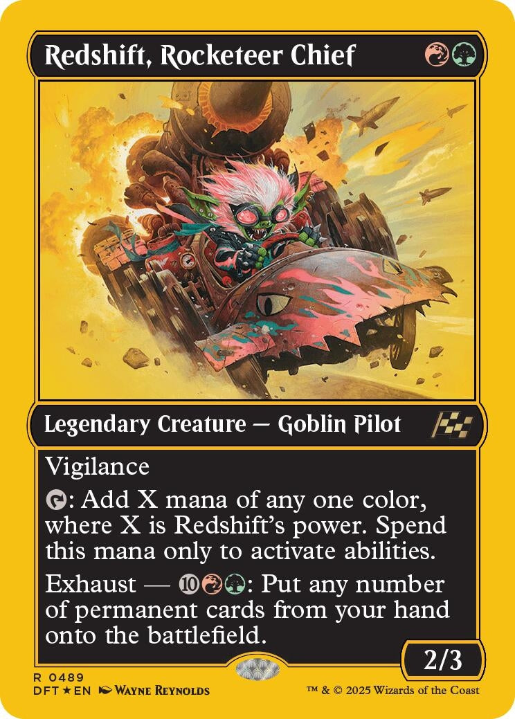 Image for Redshift, Rocketeer Chief (First-Place Foil) (489) - Magic: The Gathering