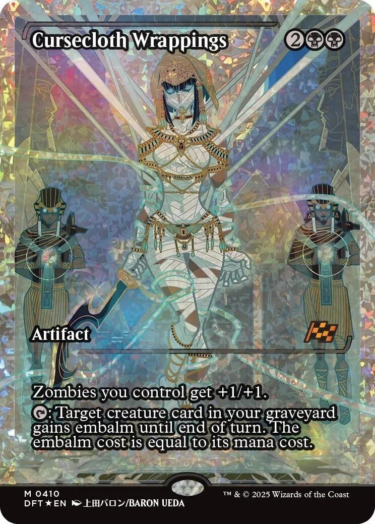 Image for Cursecloth Wrappings (Showcase) (Fracture Foil) (410) - Magic: The Gathering