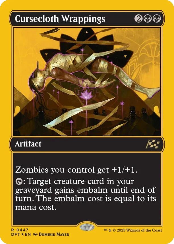 Image for Cursecloth Wrappings (First-Place Foil) (447) - Magic: The Gathering