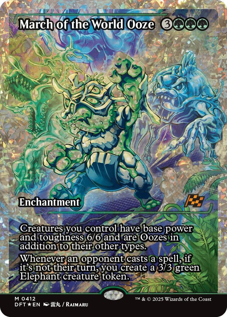 Image for March of the World Ooze (Showcase) (Fracture Foil) (412) - Magic: The Gathering
