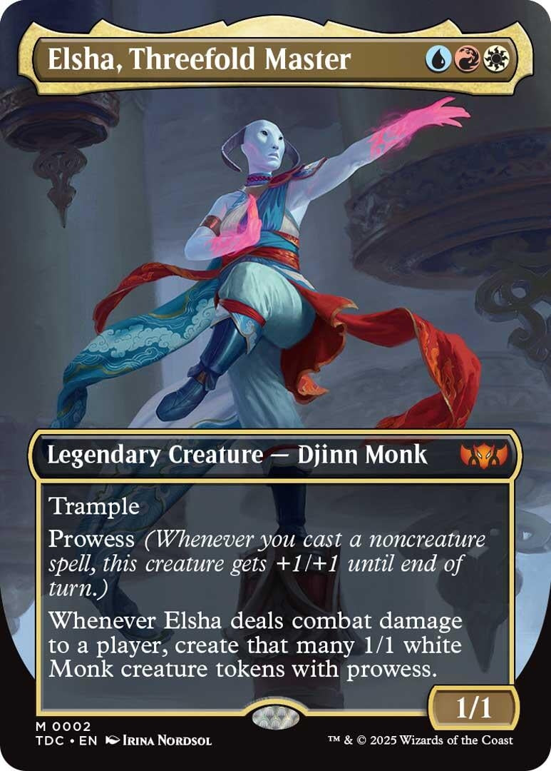 Image for Elsha, Threefold Master (Borderless) (2) (TDC) - Magic: The Gathering