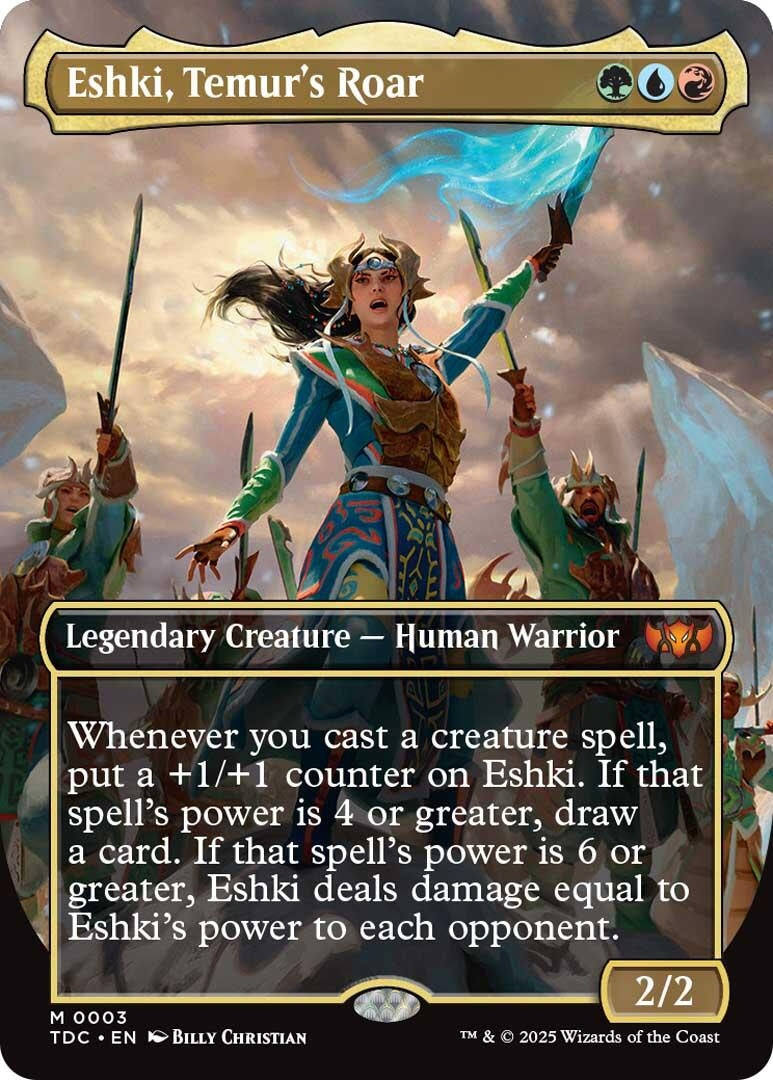 Image for Eshki, Temur's Roar (Borderless) (3) (TDC) - Magic: The Gathering
