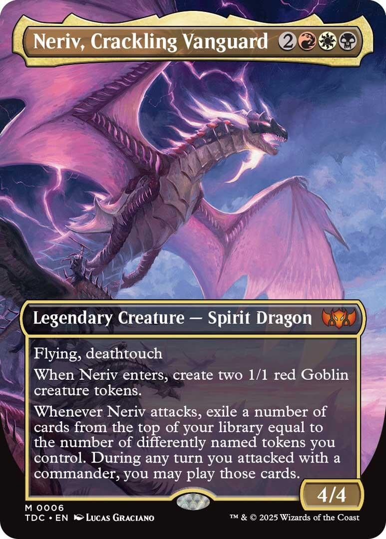 Image for Neriv, Crackling Vanguard (Borderless) (6) (TDC) - Magic: The Gathering