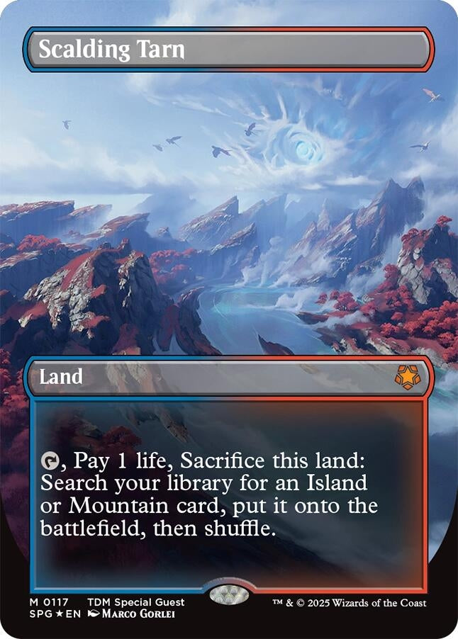Scalding Tarn (Borderless) (Dragonscale Foil) (117) (SPG)