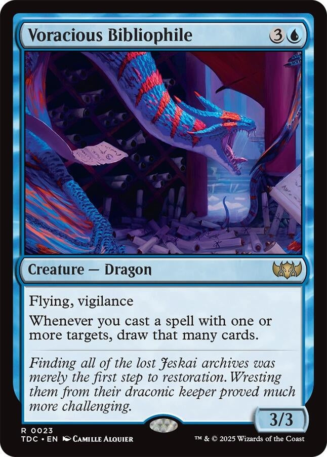 Image for Voracious Bibliophile (23) (TDC) - Magic: The Gathering
