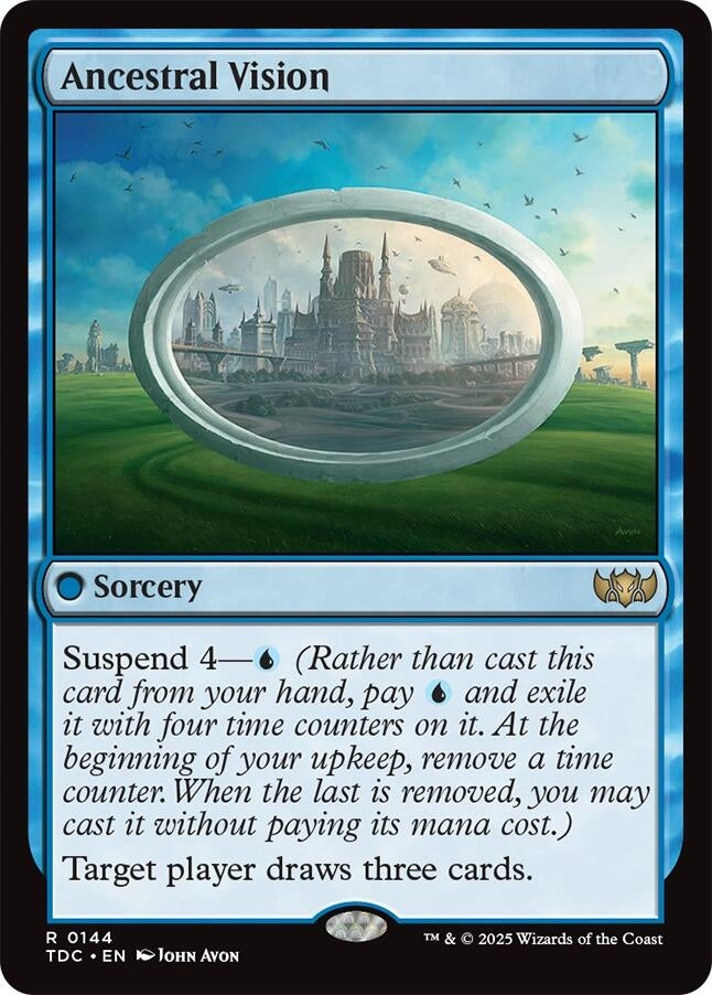Image for Ancestral Vision (144) (TDC) - Magic: The Gathering