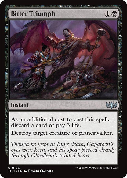 Image for Bitter Triumph (173) (TDC) - Magic: The Gathering