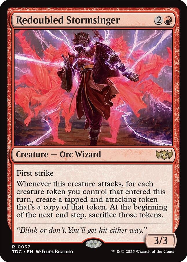 Image for Redoubled Stormsinger (37) (TDC) - Magic: The Gathering