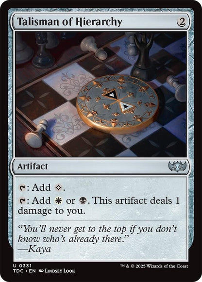 Image for Talisman of Hierarchy (331) (TDC) - Magic: The Gathering