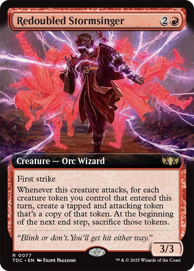 Image for Redoubled Stormsinger (Extended Art) (77) (TDC) - Magic: The Gathering