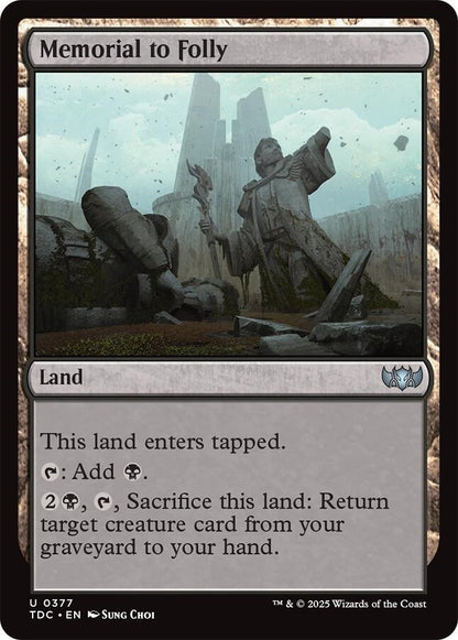 Image for Memorial to Folly (377) (TDC) - Magic: The Gathering