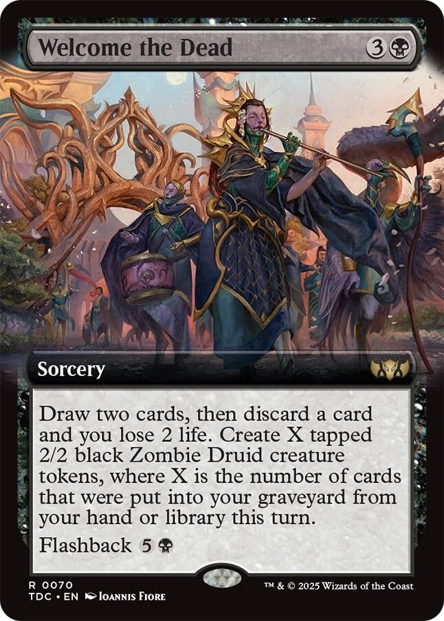 Image for Welcome the Dead (Extended Art) (70) (TDC) - Magic: The Gathering