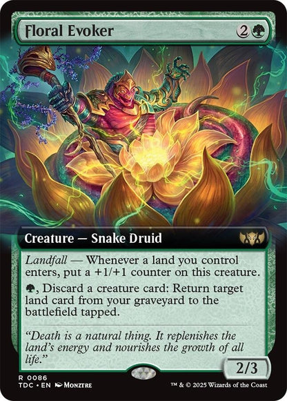 Image for Floral Evoker (Extended Art) (86) (TDC) - Magic: The Gathering